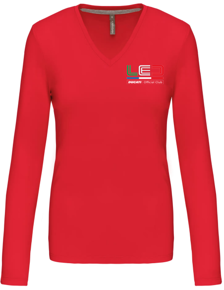 T-Shirt Femme Col en V - manches longues