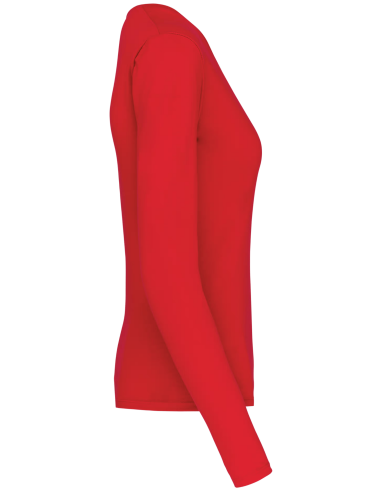 T-Shirt Femme Col en V - manches longues