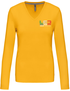 T-Shirt Femme Col en V - manches longues 2