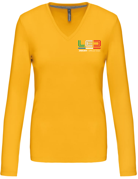 T-Shirt Femme Col en V - manches longues