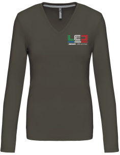 T-Shirt Femme Col en V - manches longues