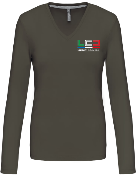 T-Shirt Femme Col en V - manches longues