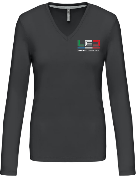 T-Shirt Femme Col en V - manches longues