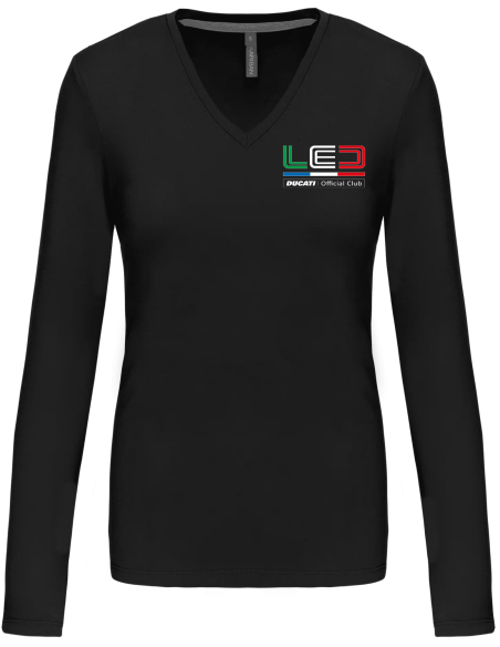 T-Shirt Femme Col en V - manches longues