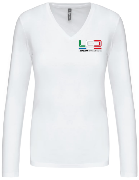 T-Shirt Femme Col en V - manches longues