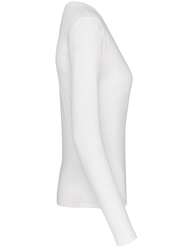 T-Shirt Femme Col en V - manches longues