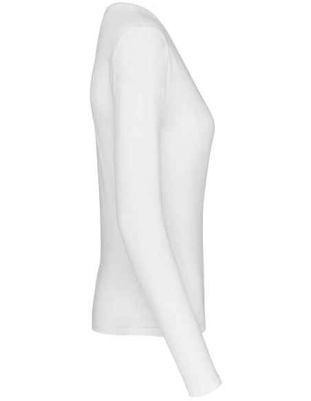 T-Shirt Femme Col en V - manches longues