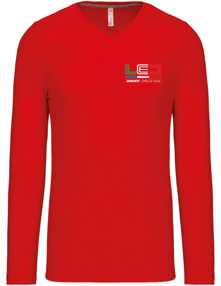 T-Shirt Homme Col en V - manches longues