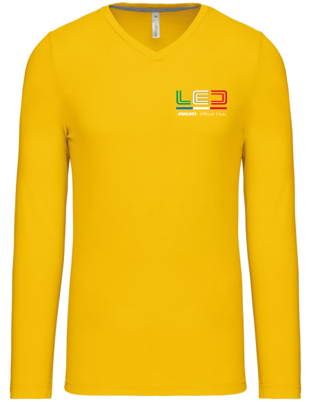 T-Shirt Homme Col en V - manches longues