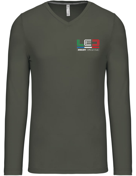 T-Shirt Homme Col en V - manches longues