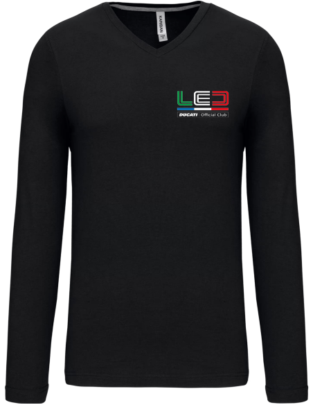 T-Shirt Homme Col en V - manches longues